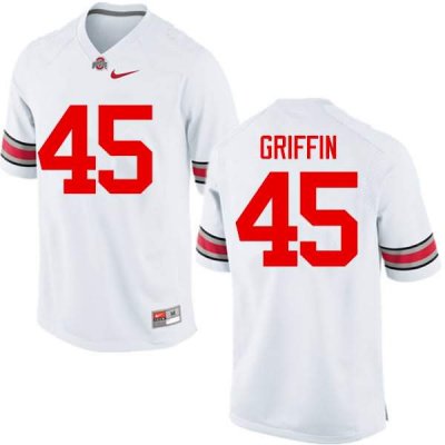 Men's Ohio State Buckeyes #45 Archie Griffin White Nike NCAA College Football Jersey Hot VKL2344JF